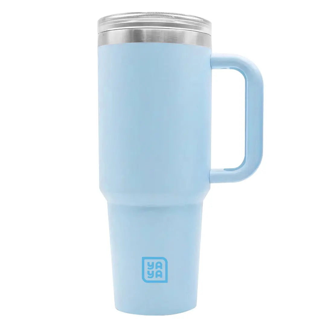 YAYA Adult Tumbler with 2-In-1 Straw, Portable Stainless Steel Tumbler with Silicone Straw, Spill-Proof Lid, Double Insulated for Cold Drinks, 30-40Oz