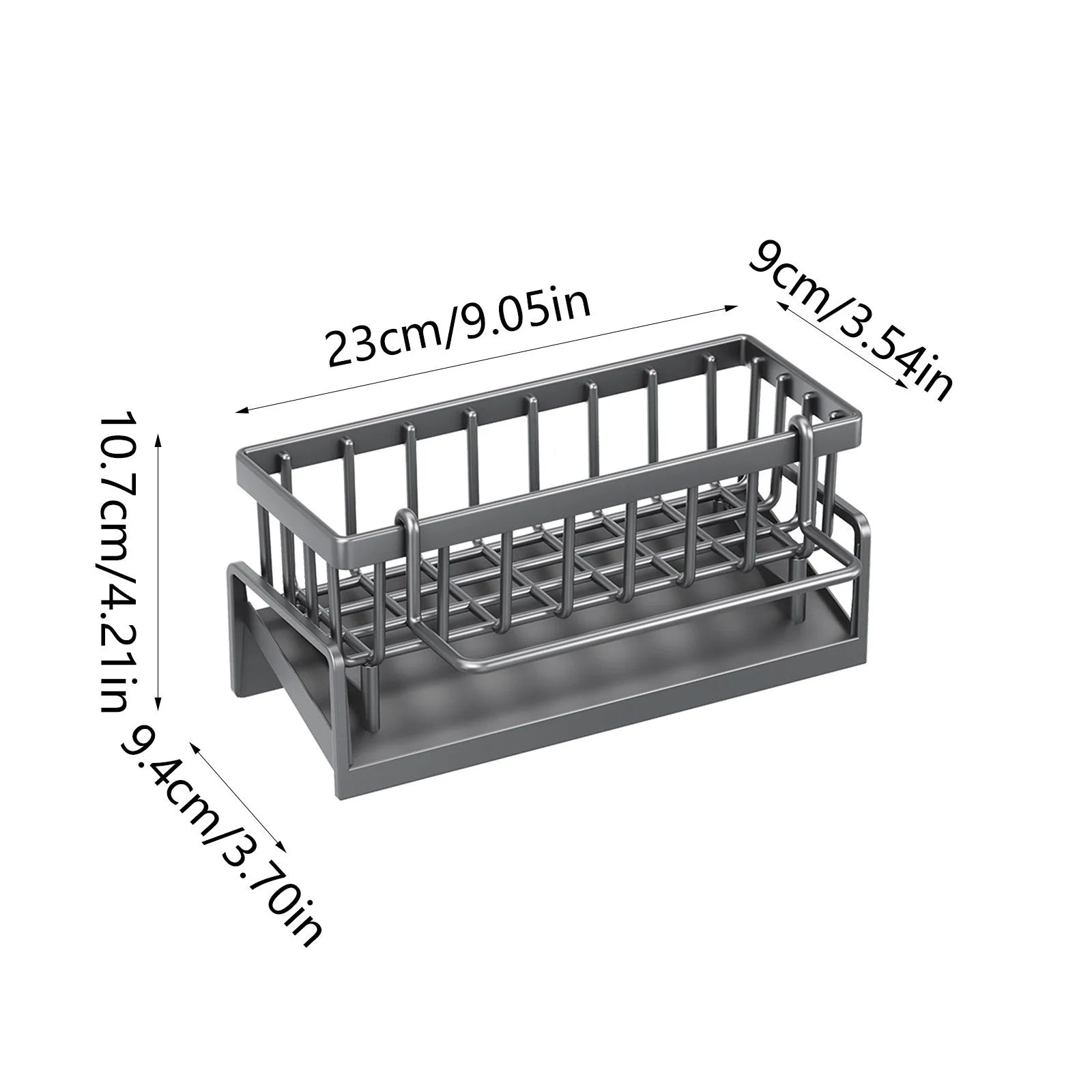 Kitchen Sink Caddy Organizer,Sponge and Brush Holder with Auto Draining Tray,Rustproof Stainless Steel,Space Saving for Home