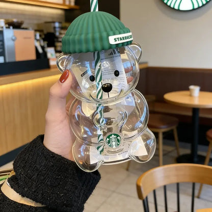 Starbucks 2026 Glass Bearista Cup Limited Edition Bear Gift New,1/2Pcs,503Ml,New Year'S Gift,Coffee Cup Juice Cup Milk Cup Collection