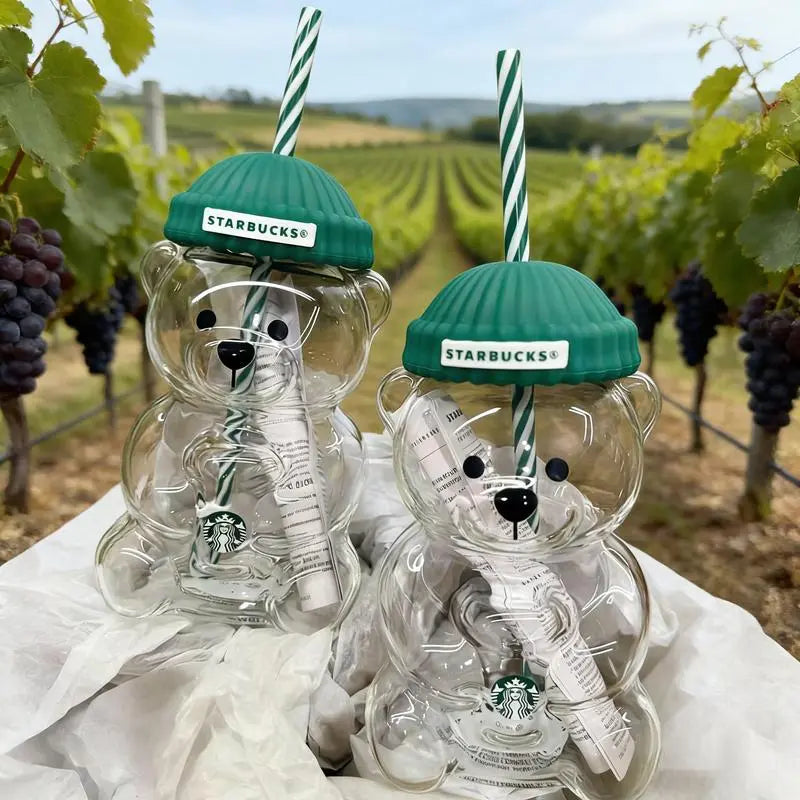 Starbucks 2026 Glass Bearista Cup Limited Edition Bear Gift New,1/2Pcs,503Ml,New Year'S Gift,Coffee Cup Juice Cup Milk Cup Collection