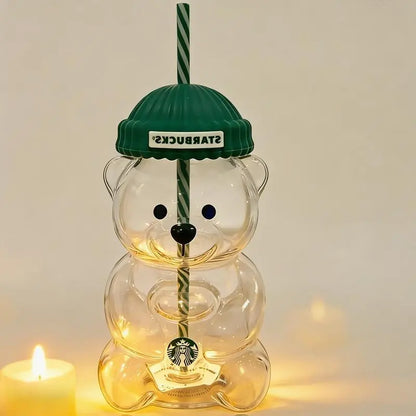 Starbucks 2026 Glass Bearista Cup Limited Edition Bear Gift New,1/2Pcs,503Ml,New Year'S Gift,Coffee Cup Juice Cup Milk Cup Collection