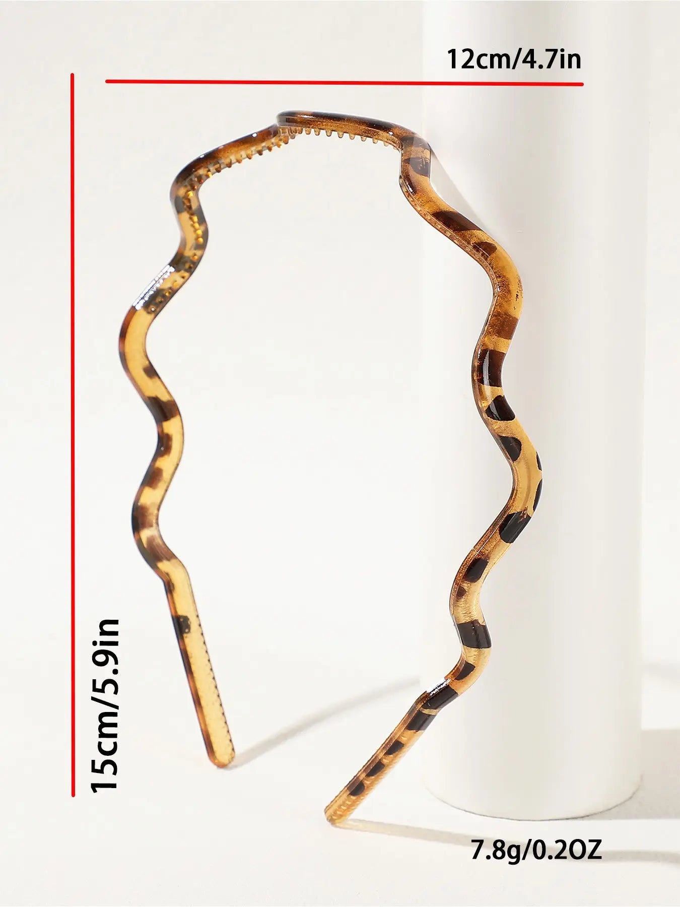 3Pcs Women'S Zig Zag Headbands, Non-Slip Leopard Pattern, Casual Style, All-Season Hair Accessories, Fashionable Hairstyles