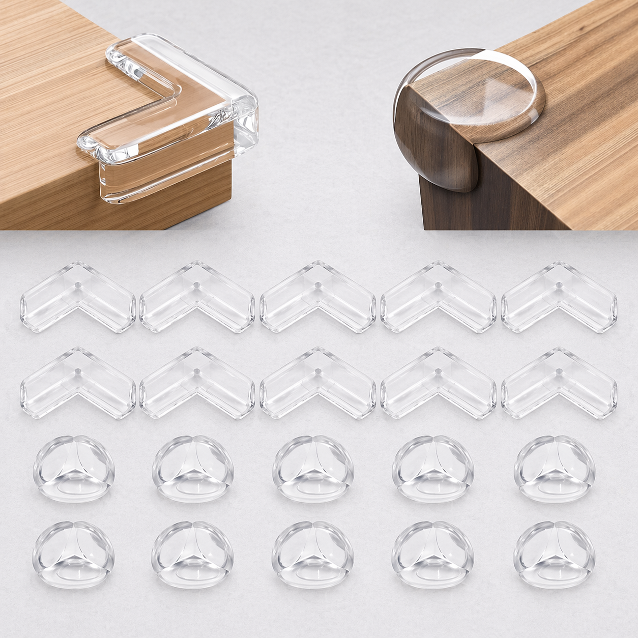 Cooklence™ Clear Silicone Baby Corner Protectors for Table Edges