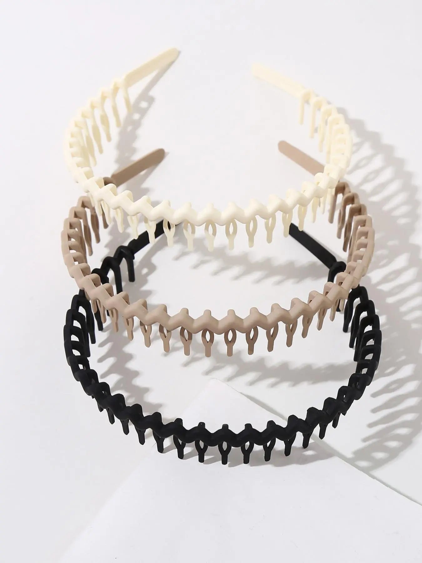 3Pcs Women'S Zig Zag Headbands, Non-Slip Leopard Pattern, Casual Style, All-Season Hair Accessories, Fashionable Hairstyles