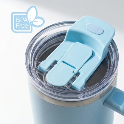 YAYA Adult Tumbler with 2-In-1 Straw, Portable Stainless Steel Tumbler with Silicone Straw, Spill-Proof Lid, Double Insulated for Cold Drinks, 30-40Oz