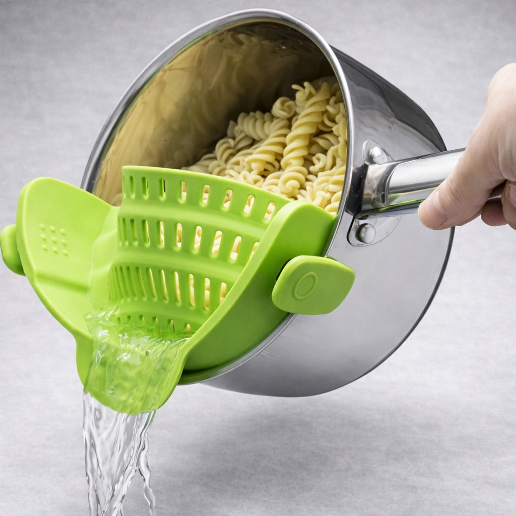 ᴄᴏᴏᴋʟᴇɴᴄᴇ™ - Pasta Strainer Clip-On for Pots and Pans